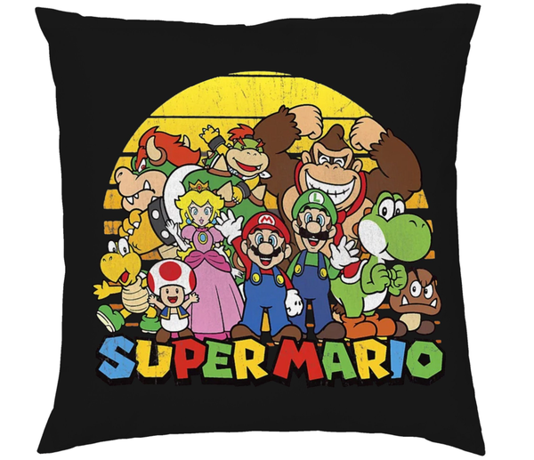 Blondie & Brownie Dekokissen Super Mario Yoshi Luigi Retro Konsole Gamer Kissen mit füllung