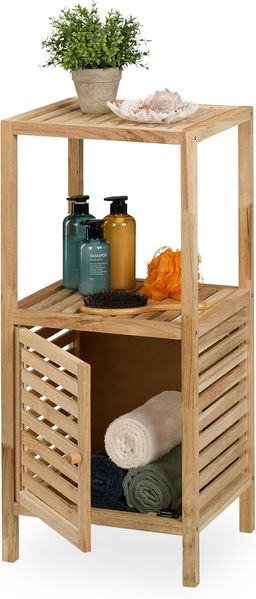 Badezimmerregal mit Tür und 2 Ablagen 10050650