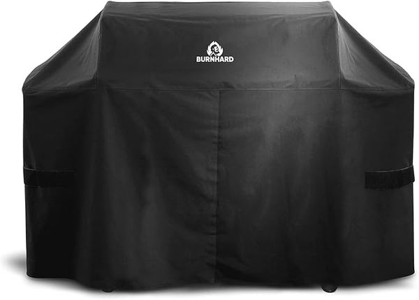 BURNHARD Abdeckhaube für Gasgrill Fat FRED Series 4, wetterfeste Premium Grillabdeckung aus UV-beständigem Polyester mit PVC-Beschichtung, wasserabweisend & passgenau, Schwarz