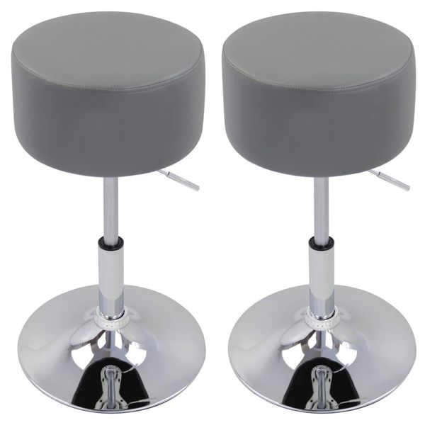 Höhenverstellbarer Barhocker (2er-Set) BH14 Serie grau