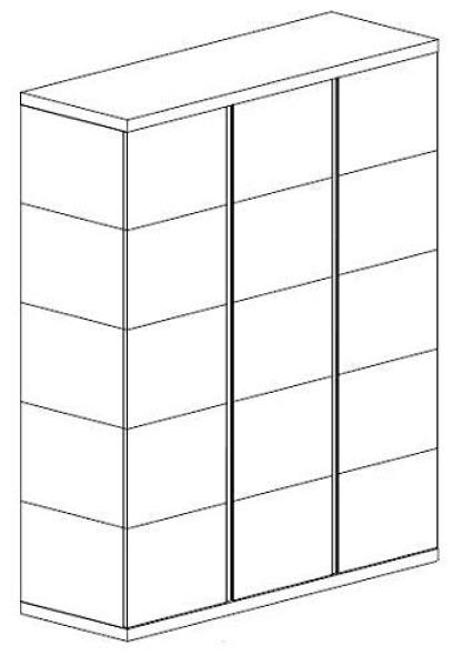 Vipack 'Lara' Kleiderschrank 3-türig Bild 4