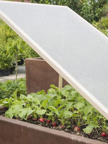 Windhager Gitterfolie Gewächshausfolie Abdeckung Gartenmöbel, Transparent, 100 g/m², 6x2 m Bild 3