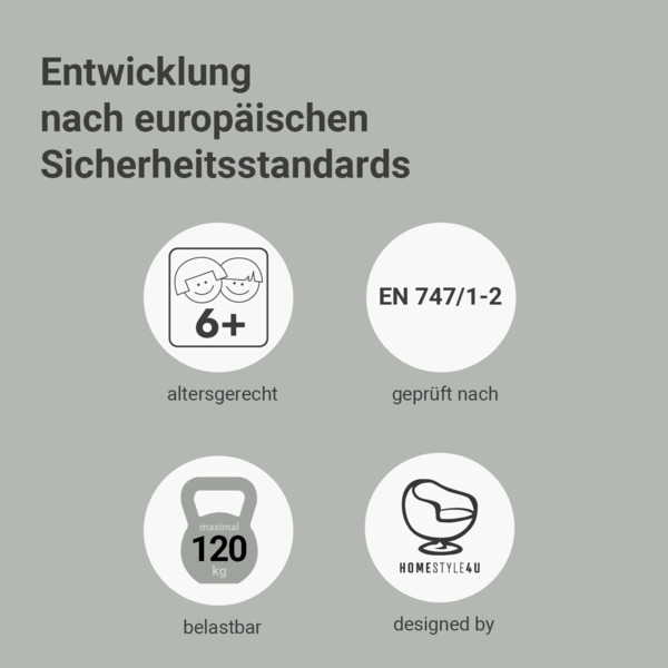 Homestyle4u Etagenbett mit 3 Liegeflächen und Bettkasten, Kiefernholz weiß, 90x200 cm Bild 5