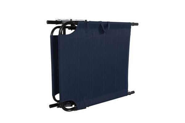 LEX XXL Gartenliege mit Sonnendach, gepolstert mit Kopfkissen, Aluminium, Dunkelblau, 70x200x45 cm Bild 5