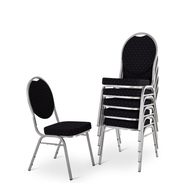 Raburg Stapelstuhl Bankettstuhl, stapelbar, für Konferenz, Seminar & Wartezimmer, David (Set), extra stabile, gepolsterte Metallstühle, belastbar bis 150 kg