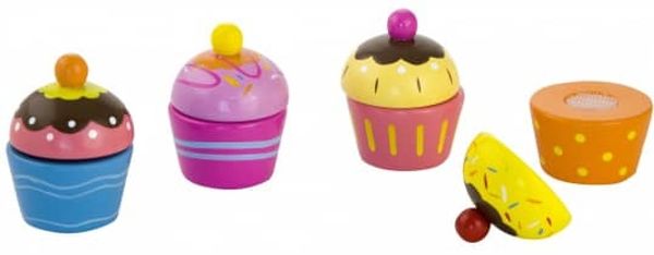 Besttoy - Cupcakes - aus Holz - 4 Stück