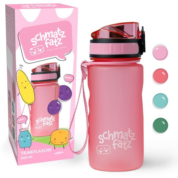Klarstein Trinkflasche 350ml, Sport Trinkflasche zum Wandern, Schule & Fitnessstudio, Geschmacksneutrale Wasserflasche Auslaufsicher, Trinkflasche mit Fruchteinsatz, Trinkflasche BPA-Frei, Rosa
