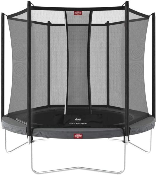 Berg 'Favorit Regular' Trampolin, 270 cm Durchmesser, ab 6 Jahren, bis 70 kg belastbar, inkl. Sicherheitsnetz 'Comfort', grau