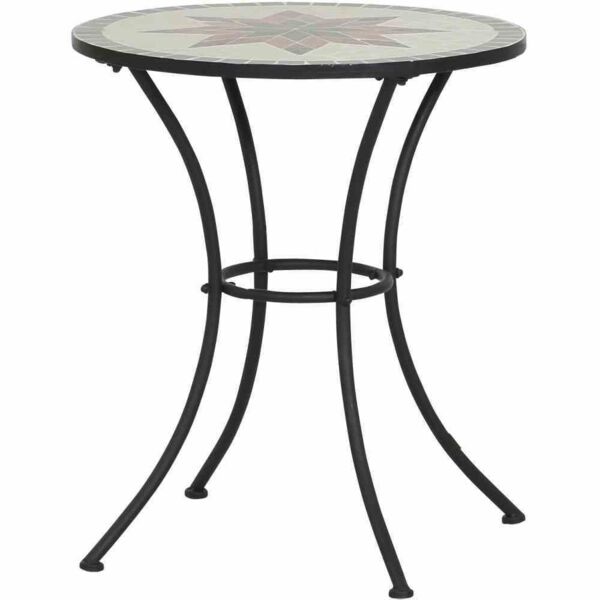 SIENA GARDEN Bistrotisch Stella Ø 60x71 cm 4-Sitzer Keramik in Mosaikoptik Tisch