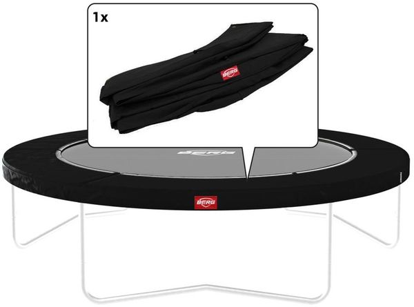 BERG Ersatzteil Schutzrand 380 cm rund schwarz mit weißem Rand - Favorit Regular Federabdeckung für Trampolin