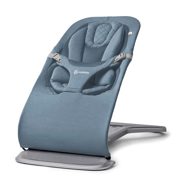 Ergobaby Evolve Bouncer Babywippe für Neugeborene Oxford Blue