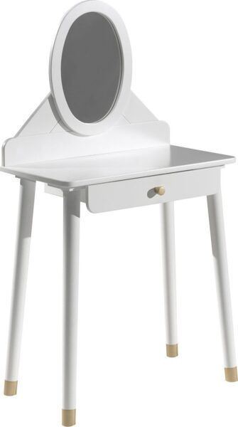 Vipack 'Billy' Kinder-Schminktisch mit Spiegel, MDF weiß, 53,6 x 40 x 75 cm