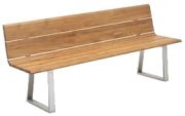 Nova Bank braun Teak gebürstet 160cm x 89cm x 52cm