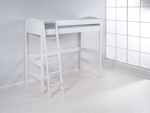 Hochbett 'BENI 2' - Komforthöhe 180 cm Kiefer Weiß Bild 2