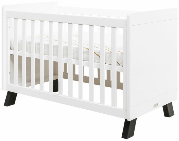 Bopita - Juno Babybett - 60 x 120 cm - Weiß/Schwar - Material: MDF / Buche - Babypark. de Bild 2
