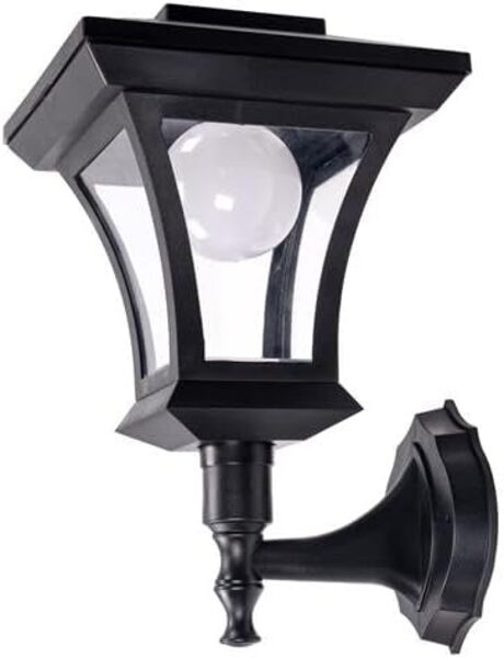 Solar Gartenlaterne mit LED Beleuchtung für die Wand im Straßenlaternen-Design, einfache Wandmontage, inkl. Schrauben & Dübel