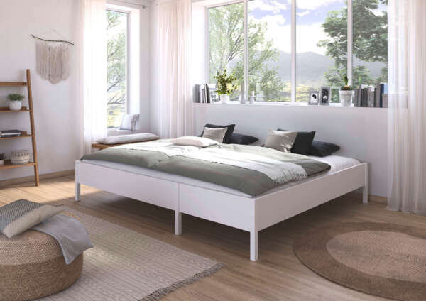 Rauch Möbel 'Mare' Familienbett, Liegefläche 240x200 cm, Farbe Weiß, 248 x 44 x 209 cm