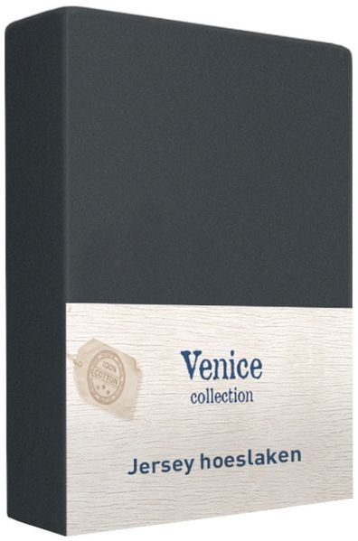 Venice Jersey Spannbettlaken Anthrazit 80/90x200 cm Grau dunkel