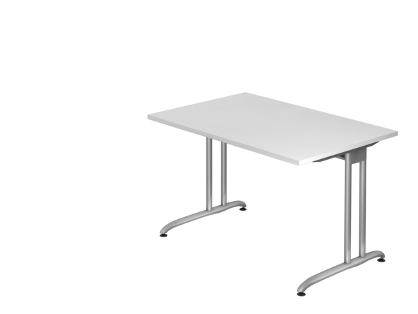 'BS12' Schreibtisch C-Gestell 120x80 cm Weiß