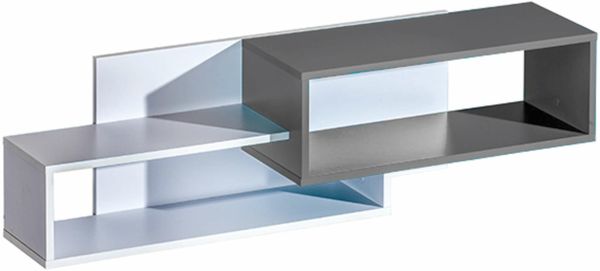 Stylefy Taira I Wandregal Weiß Grau
