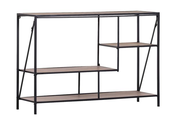 Regal ALCOTT braun/schwarz, klappbar