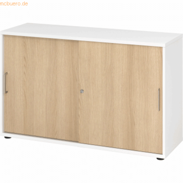 mcbuero. de Schiebetürschrank Derie 9 2 OH BxTxH 120x40x74,8cm Griff BS