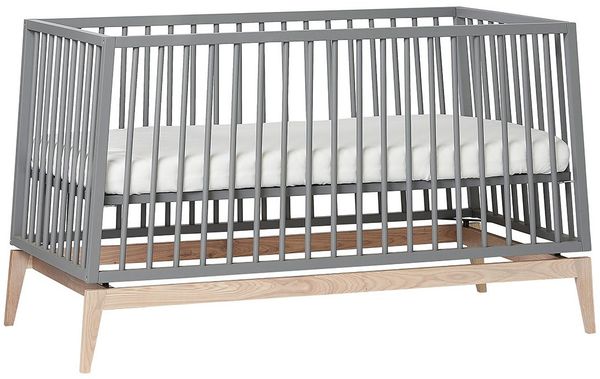 Leander 'Luna' Babybett grau/eiche 70x140 cm