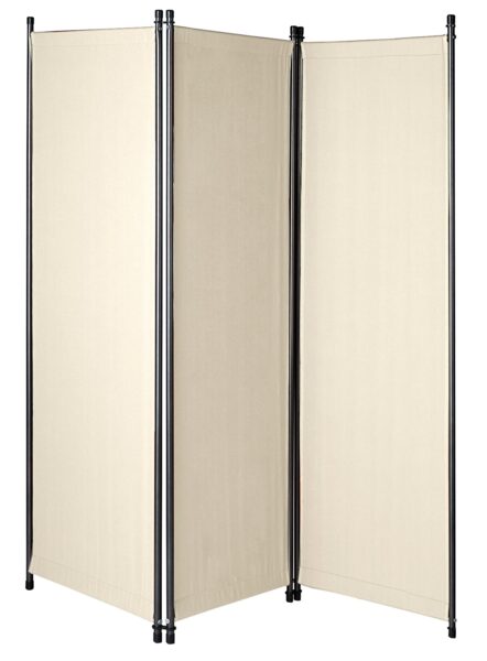 Paravent 3-tlg. elfenbein