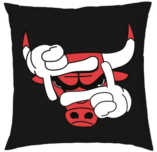 Blondie & Brownie Dekokissen Bulls Eye Auge Stier Bulle Chicago Ball Kissen mit Füllung
