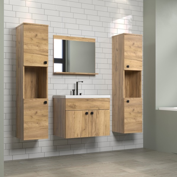 Badmöbel Set Haven in Eiche Gold 150 cm