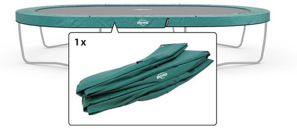 BERG Ersatzteil Schutzrand 520 cm oval grün - Grand Champion Regular Federabdeckung für Trampolin