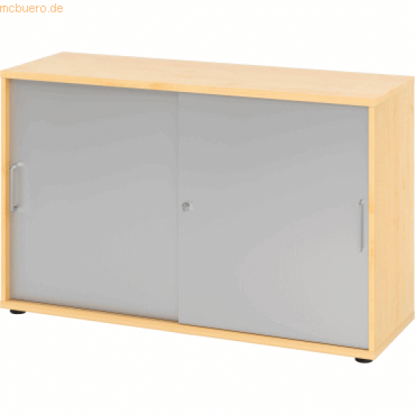 mcbuero. de Schiebetürschrank Derie 9 2 OH BxTxH 120x40x74,8cm Griff BS