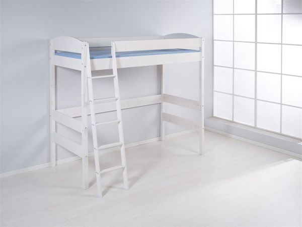 Hochbett 'Beni' Höhe 180 cm Kiefer Weiss Bild 2