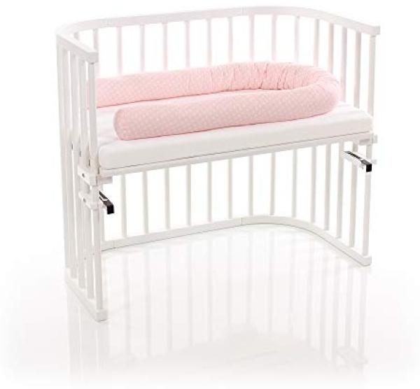 babybay Nestchenschlange Organic Cotton passend für alle Modelle, rose Sterne weiß