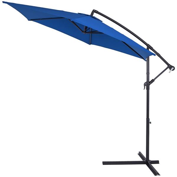 Kingsleeve Sonnenschirm Ø 330cm blau mit UV-Schutz 50+ wasserabweisend Ampelschirm