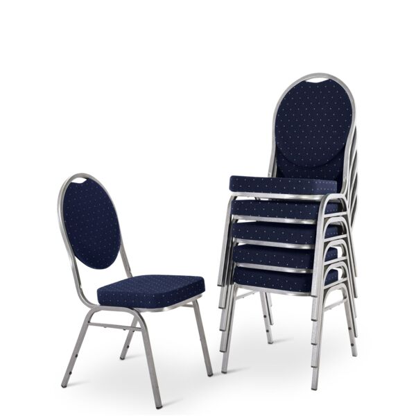 Raburg Stapelstuhl Bankettstuhl, stapelbar, für Konferenz, Seminar & Wartezimmer, David (Set), extra stabile, gepolsterte Metallstühle, belastbar bis 150 kg