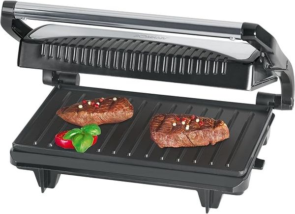 Bomann Multigrill 2251 CB, antihaftbeschichtete Grillplatten, 9,5 x 23 x 27 cm