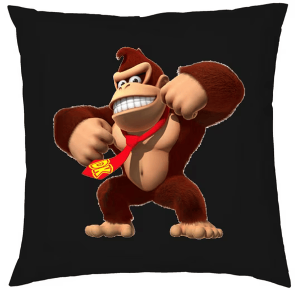 Blondie & Brownie Dekokissen Donkey Kong Diddy Affen Jump and Run Kissen mit Füllung