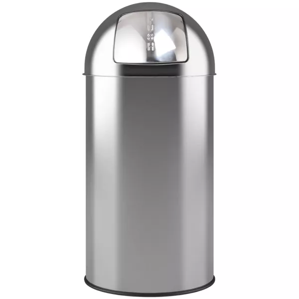 Jago® 'Push' Mülleimer, Edelstahl, 50 Liter, Silber