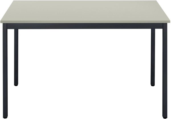 Bisley Mehrzwecktisch, rechteckig, Gestell aus Stahl, 30 x 30 mm, pulverbeschichtet, Farbe: 333 schwarz; Tischplatte 19 mm, melaminharzbeschichtet, hochabriebsfest, Dekor: BC buche; Maße: H 740 x B 1400 x T 700 mm