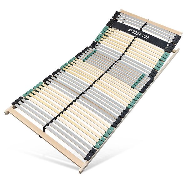 Lattenrost 90x200 STRONG 200 aus Buchenholz, Kopfteil verstellbar, 7 Zonen Lattenrost mit 42 Latten, Made in Germany, bis 200Kg