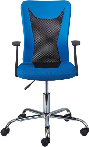 Jugenddrehstuhl DONNY Mesh blau mit Armlehnen Bild 2