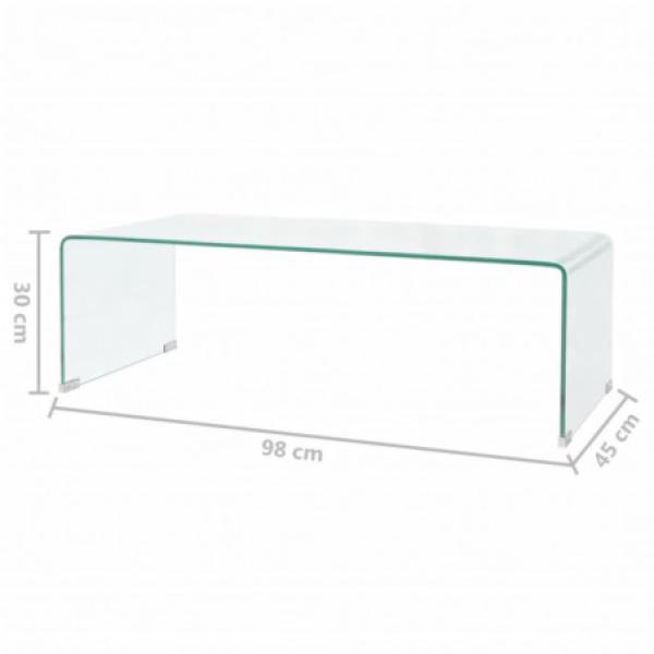 Couchtisch, Glas transparent, 98 x 45 x 30 cm Bild 5