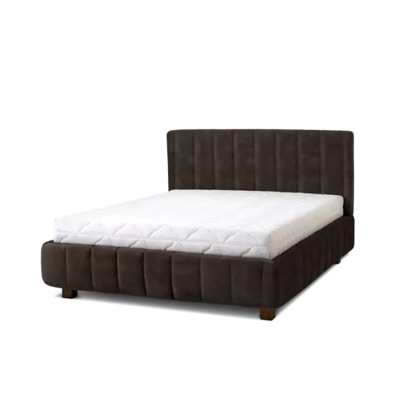 Letti Moderni Polsterbett Calma 160x200 Plüsch Chocolate – Eleganz & Komfort für Ihr Schlafzimmer - 160x200