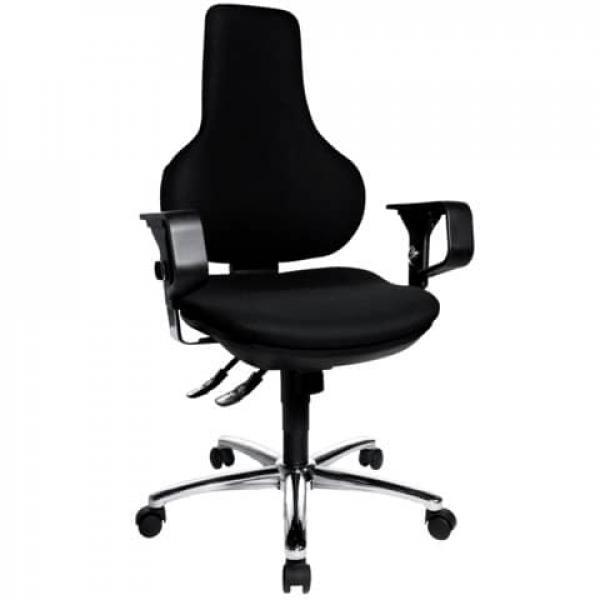 Drehstuhl ErgoPoint SY Deluxe schwarz TOPSTAR EPO29XBC0 mit Armlehnen Bild 1