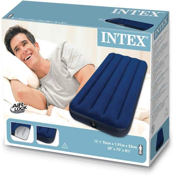 Intex 'Luftbett Cot', Classic Downy Bed, 191 x 76 x 22 cm, blau Bild 2