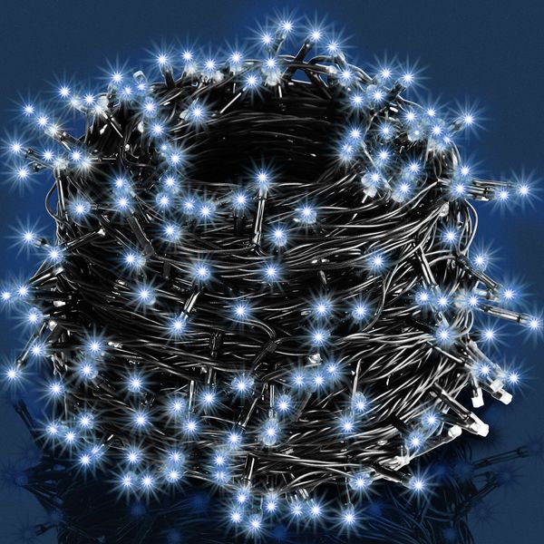Monzana Lichterkette 160 LED Blau Timer Innen Außen Weihnachten Weihnachtsdeko Weihnachtsbaum