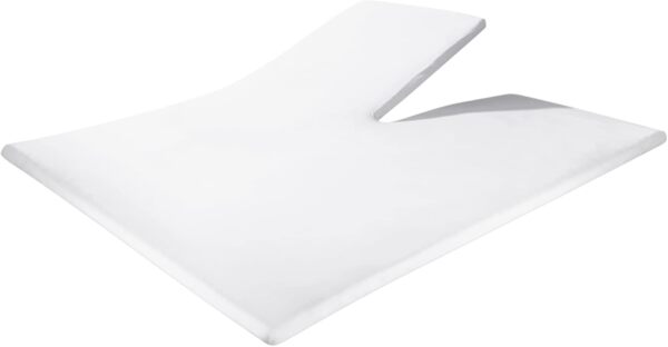 Sleeptime 'Splitttopper' Spannbettlaken für Topper, atmungsaktiv und hautfreundlich, Jersey-Baumwolle, Weiß, 160x220 cm