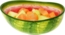Lashuma Salatschüssel Melone, Keramik, (1-tlg), Handbemalte Servierschale in Melonen Optik Ø 25 cm Bild 2
