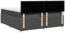 vidaXL Boxspringbett mit Matratze Dunkelgrau 180x200 cm Stoff 3289836 Bild 7